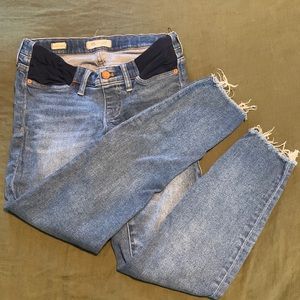 Madewell side panel maternity skinny jeans